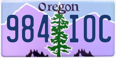 OR license plate 984IOC