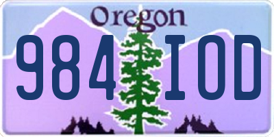OR license plate 984IOD