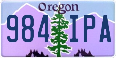 OR license plate 984IPA