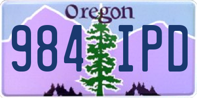 OR license plate 984IPD