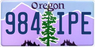 OR license plate 984IPE