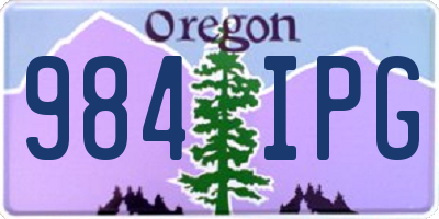 OR license plate 984IPG