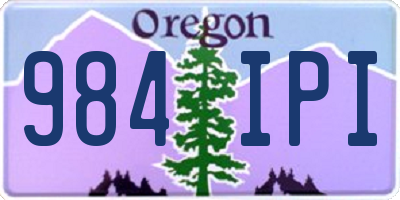 OR license plate 984IPI