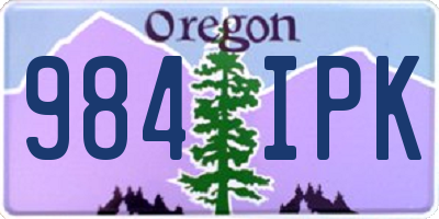 OR license plate 984IPK