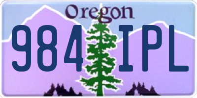 OR license plate 984IPL