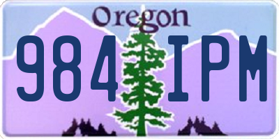 OR license plate 984IPM