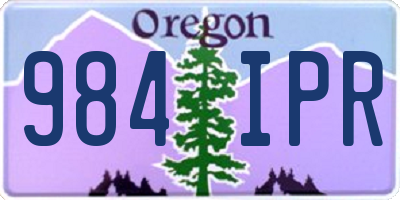 OR license plate 984IPR