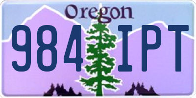 OR license plate 984IPT
