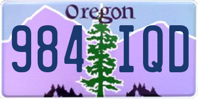OR license plate 984IQD