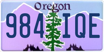 OR license plate 984IQE