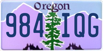 OR license plate 984IQG