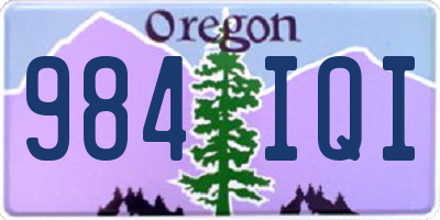 OR license plate 984IQI