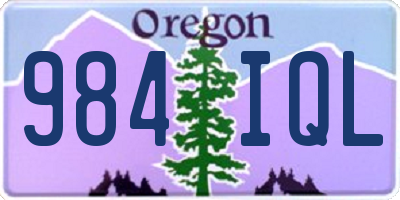 OR license plate 984IQL