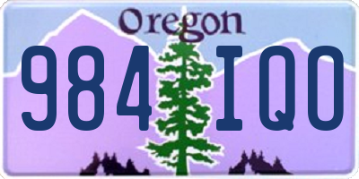 OR license plate 984IQO