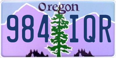 OR license plate 984IQR