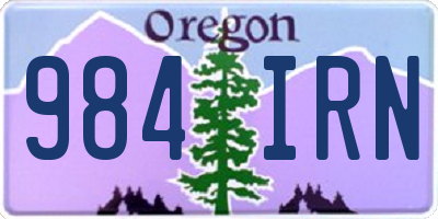 OR license plate 984IRN