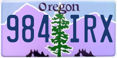 OR license plate 984IRX