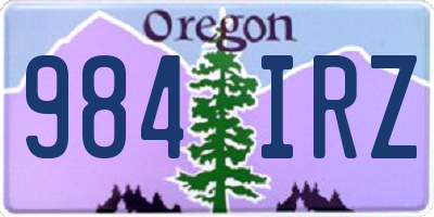 OR license plate 984IRZ
