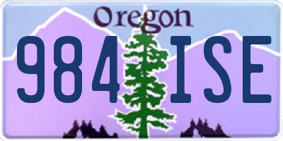 OR license plate 984ISE