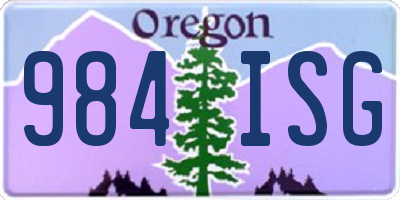 OR license plate 984ISG