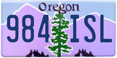 OR license plate 984ISL