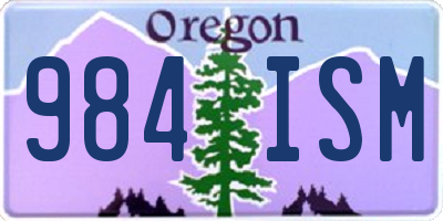 OR license plate 984ISM