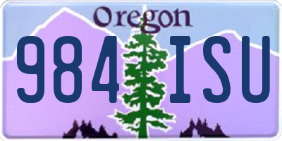 OR license plate 984ISU