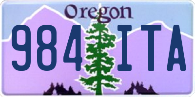 OR license plate 984ITA