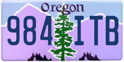 OR license plate 984ITB
