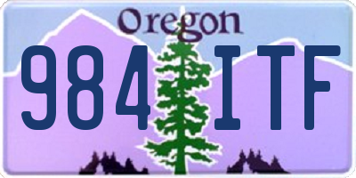 OR license plate 984ITF