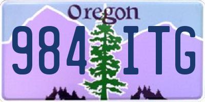 OR license plate 984ITG