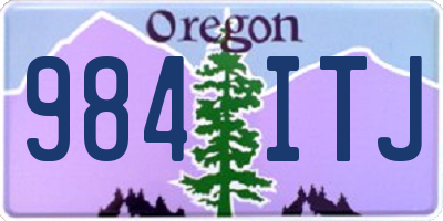 OR license plate 984ITJ