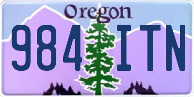 OR license plate 984ITN