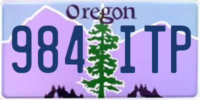 OR license plate 984ITP