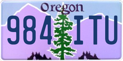OR license plate 984ITU