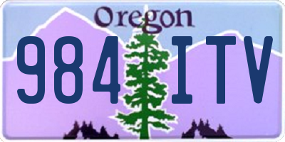 OR license plate 984ITV