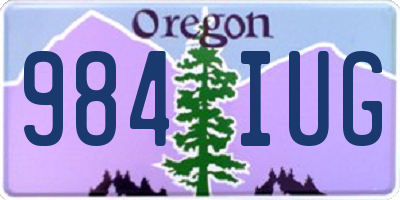 OR license plate 984IUG