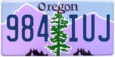 OR license plate 984IUJ
