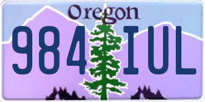 OR license plate 984IUL