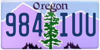 OR license plate 984IUU