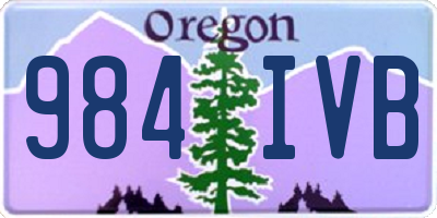 OR license plate 984IVB