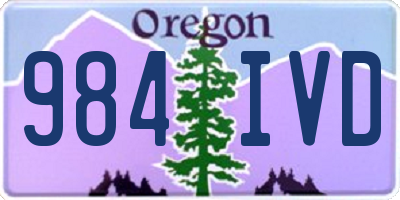 OR license plate 984IVD
