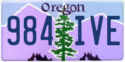 OR license plate 984IVE