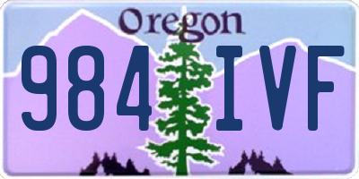 OR license plate 984IVF
