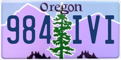 OR license plate 984IVI