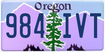 OR license plate 984IVT