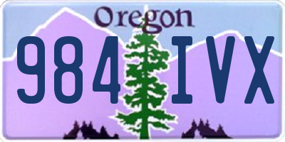 OR license plate 984IVX