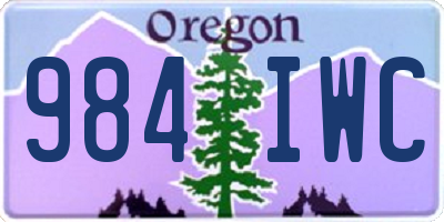 OR license plate 984IWC