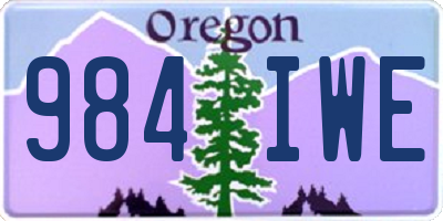 OR license plate 984IWE