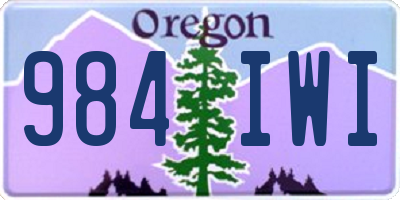 OR license plate 984IWI